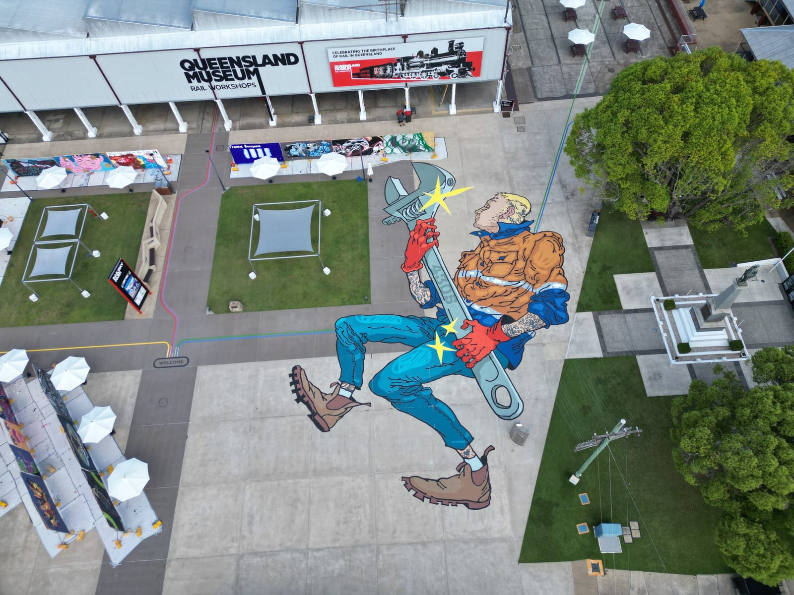 Queensland Museum Rail Workshops Mural